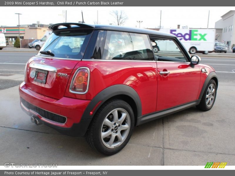 Chili Red / Punch Carbon Black Leather 2009 Mini Cooper S Hardtop