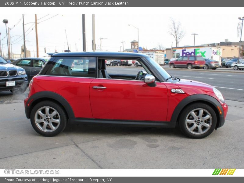 Chili Red / Punch Carbon Black Leather 2009 Mini Cooper S Hardtop
