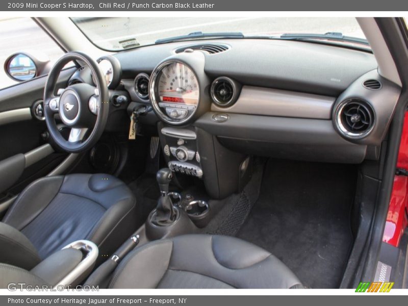 Chili Red / Punch Carbon Black Leather 2009 Mini Cooper S Hardtop