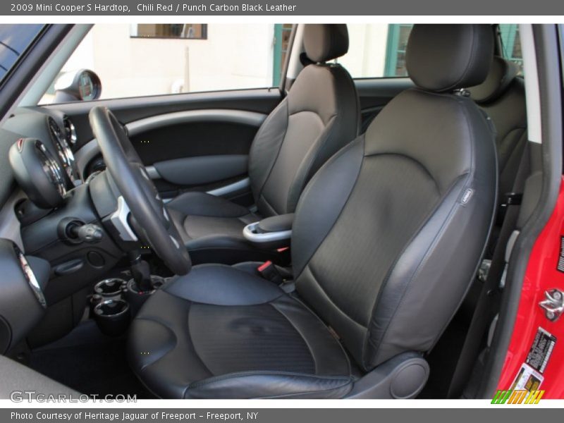 Chili Red / Punch Carbon Black Leather 2009 Mini Cooper S Hardtop