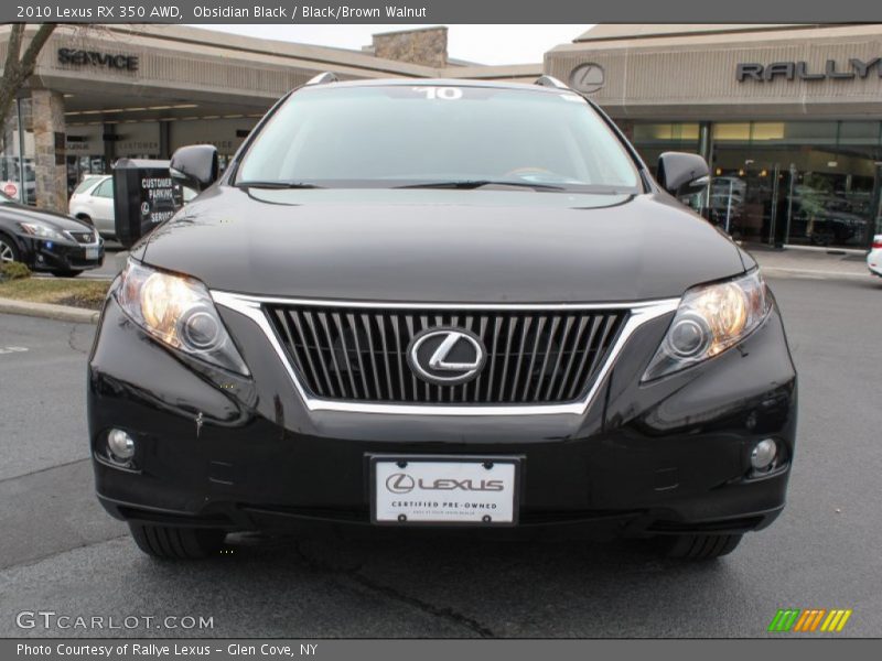 Obsidian Black / Black/Brown Walnut 2010 Lexus RX 350 AWD