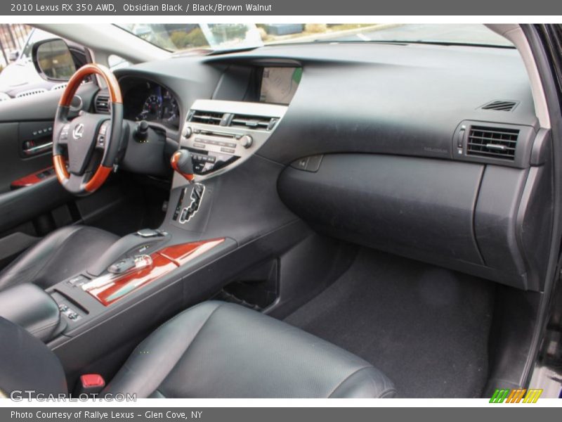 Obsidian Black / Black/Brown Walnut 2010 Lexus RX 350 AWD