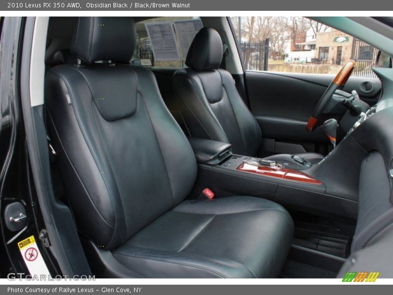 Obsidian Black / Black/Brown Walnut 2010 Lexus RX 350 AWD