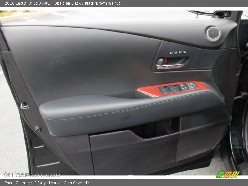 Obsidian Black / Black/Brown Walnut 2010 Lexus RX 350 AWD