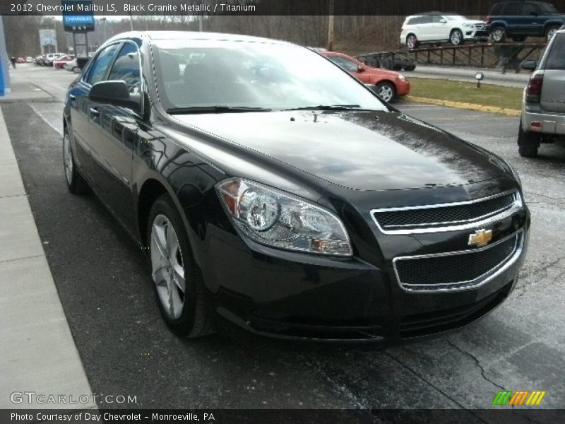 Black Granite Metallic / Titanium 2012 Chevrolet Malibu LS