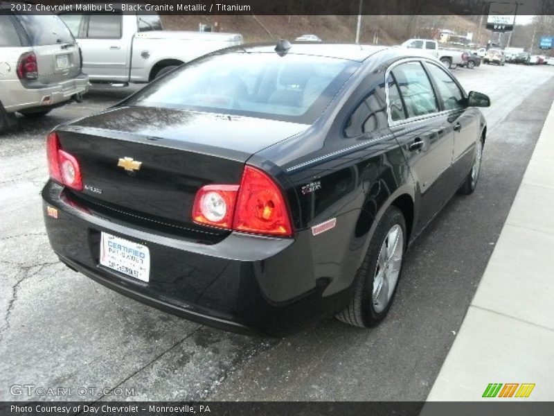 Black Granite Metallic / Titanium 2012 Chevrolet Malibu LS