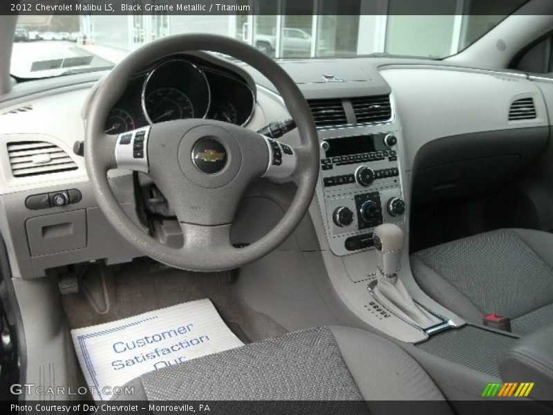 Black Granite Metallic / Titanium 2012 Chevrolet Malibu LS