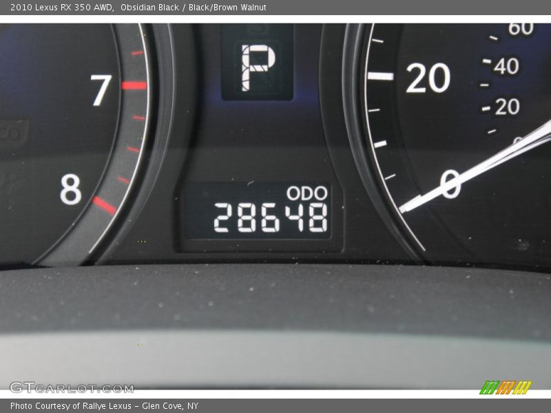 Obsidian Black / Black/Brown Walnut 2010 Lexus RX 350 AWD