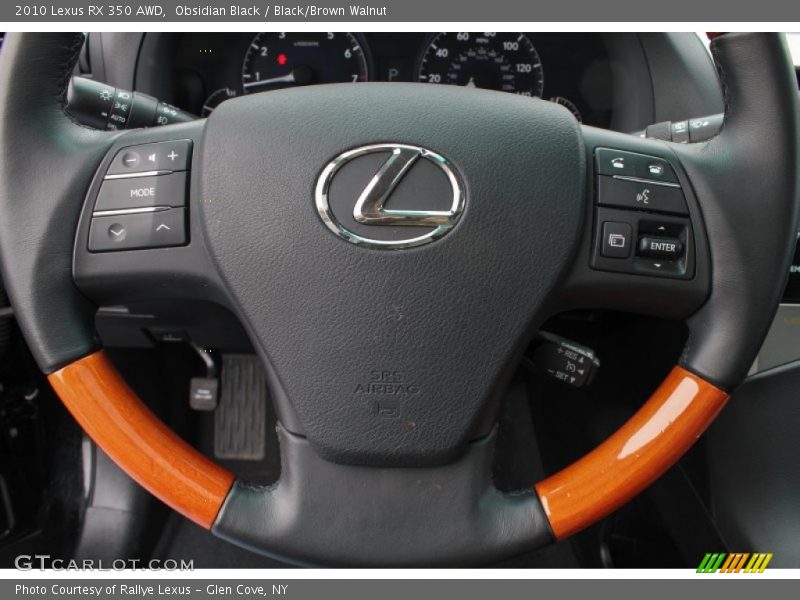 Obsidian Black / Black/Brown Walnut 2010 Lexus RX 350 AWD