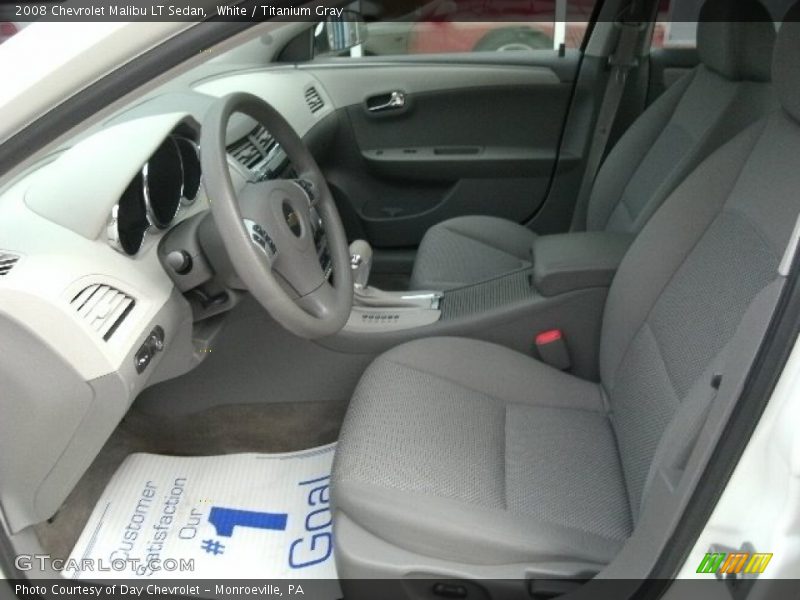 White / Titanium Gray 2008 Chevrolet Malibu LT Sedan