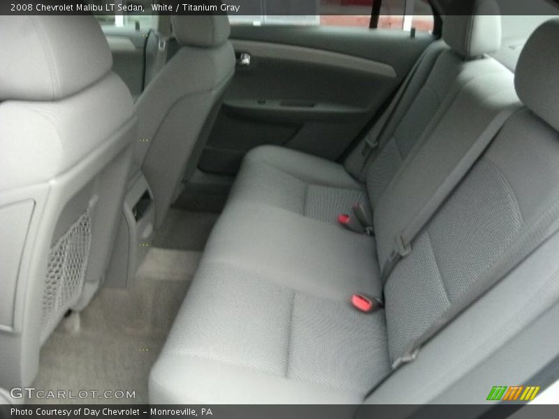 White / Titanium Gray 2008 Chevrolet Malibu LT Sedan