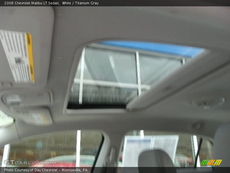 White / Titanium Gray 2008 Chevrolet Malibu LT Sedan
