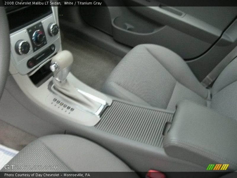 White / Titanium Gray 2008 Chevrolet Malibu LT Sedan