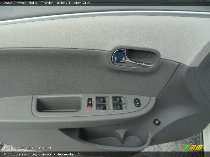 White / Titanium Gray 2008 Chevrolet Malibu LT Sedan