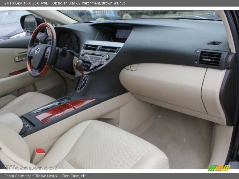 Obsidian Black / Parchment/Brown Walnut 2010 Lexus RX 350 AWD