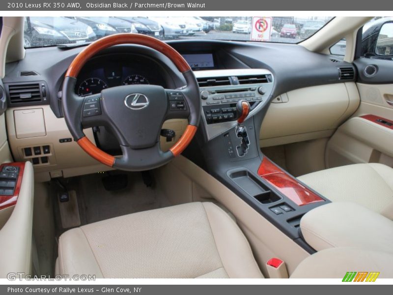 Obsidian Black / Parchment/Brown Walnut 2010 Lexus RX 350 AWD