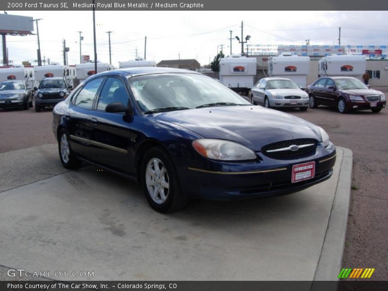 Medium Royal Blue Metallic / Medium Graphite 2000 Ford Taurus SE
