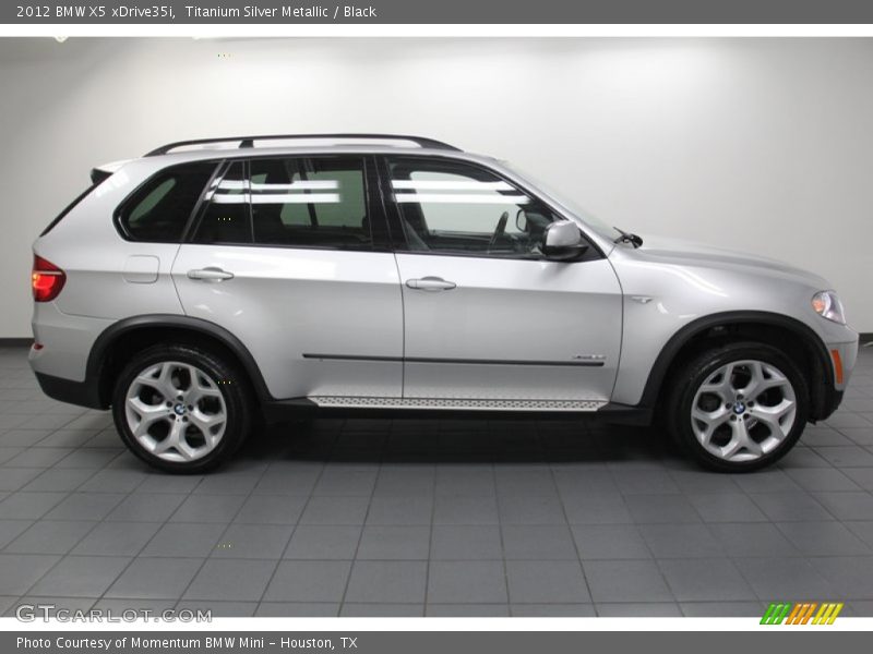 Titanium Silver Metallic / Black 2012 BMW X5 xDrive35i
