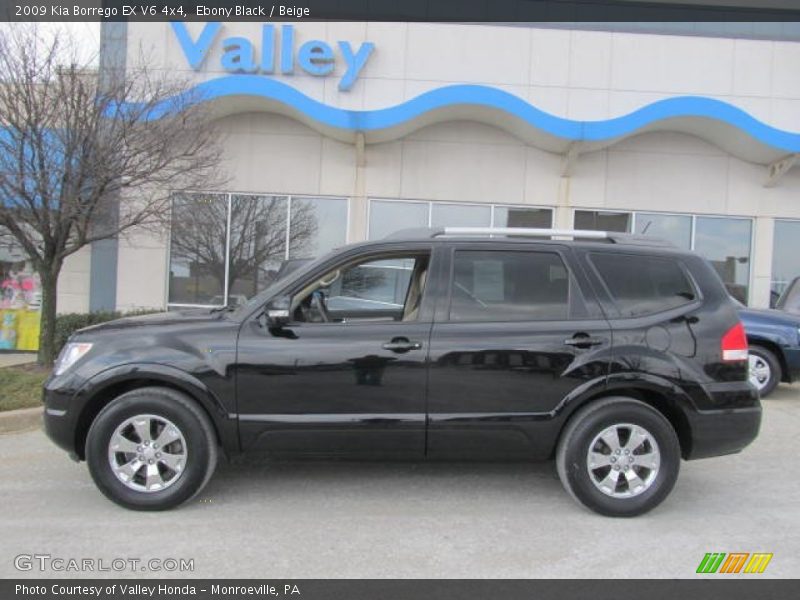 Ebony Black / Beige 2009 Kia Borrego EX V6 4x4