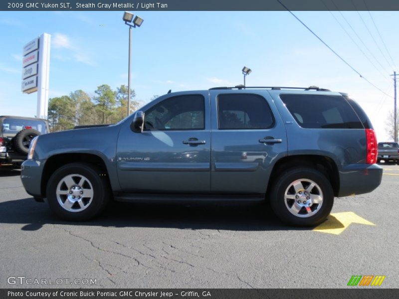 Stealth Gray Metallic / Light Tan 2009 GMC Yukon SLT