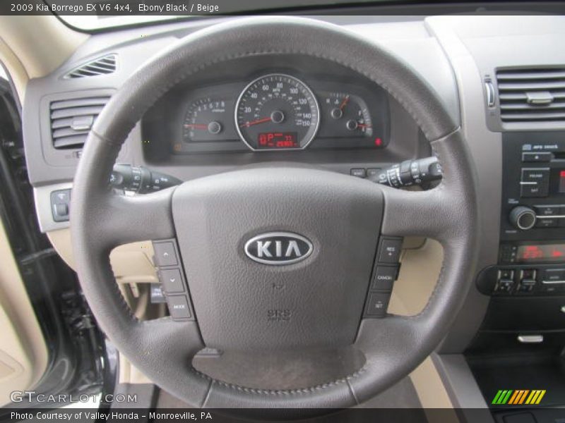 Ebony Black / Beige 2009 Kia Borrego EX V6 4x4