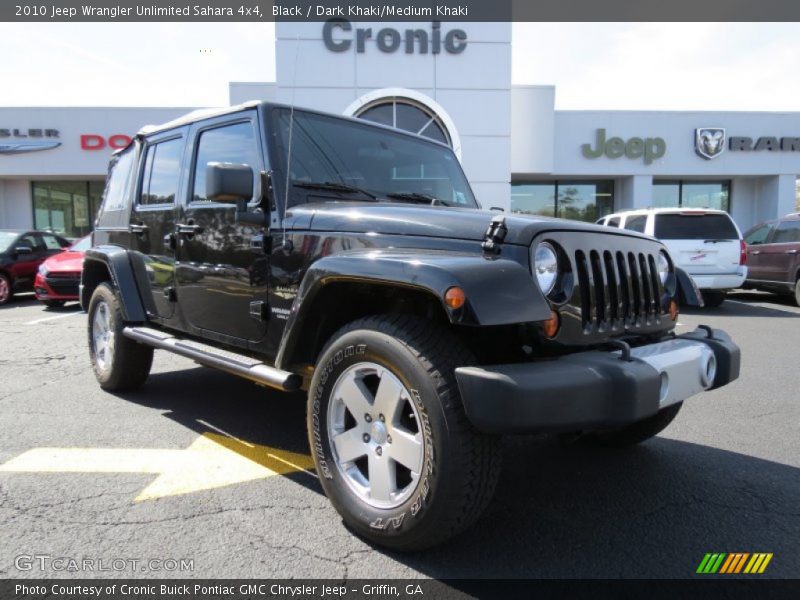 Black / Dark Khaki/Medium Khaki 2010 Jeep Wrangler Unlimited Sahara 4x4