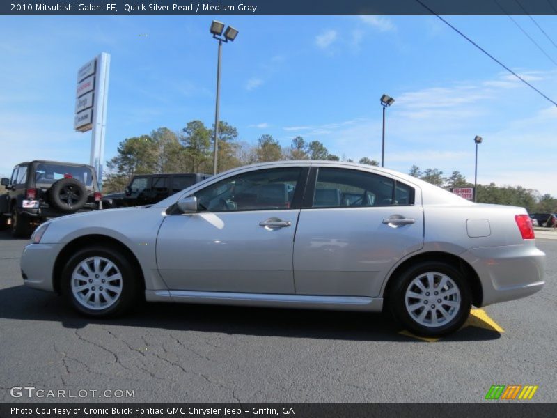 Quick Silver Pearl / Medium Gray 2010 Mitsubishi Galant FE