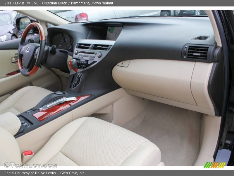 Obsidian Black / Parchment/Brown Walnut 2010 Lexus RX 350