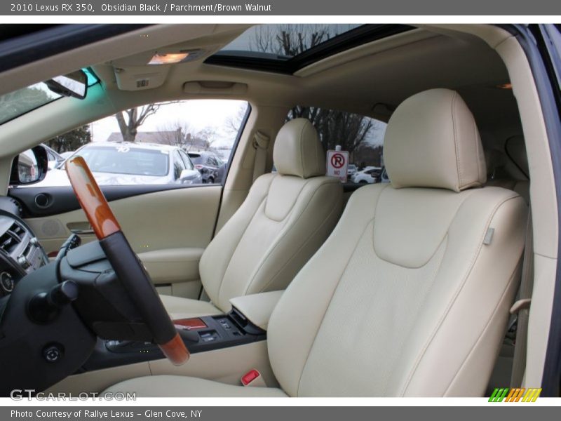 Obsidian Black / Parchment/Brown Walnut 2010 Lexus RX 350