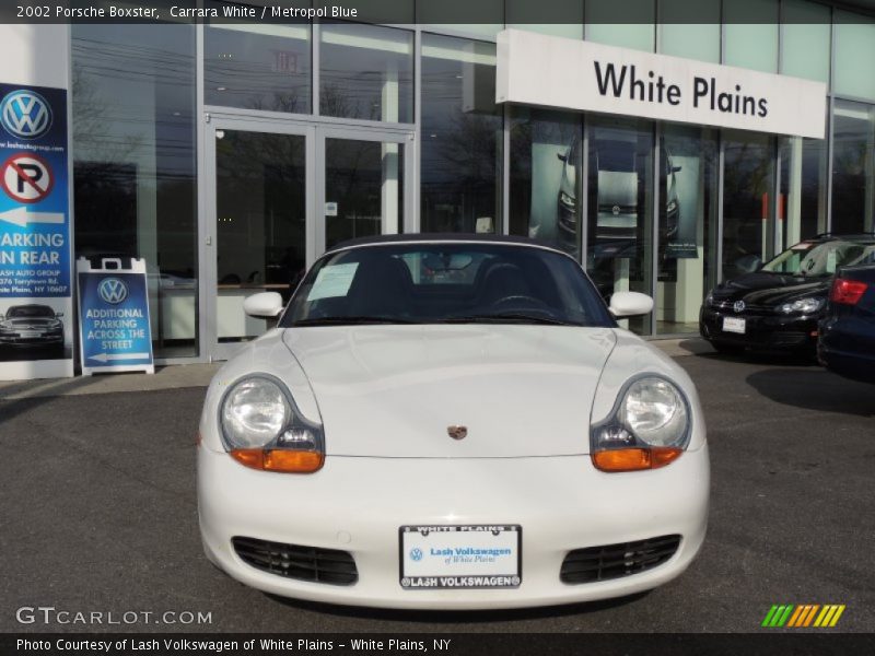 Carrara White / Metropol Blue 2002 Porsche Boxster