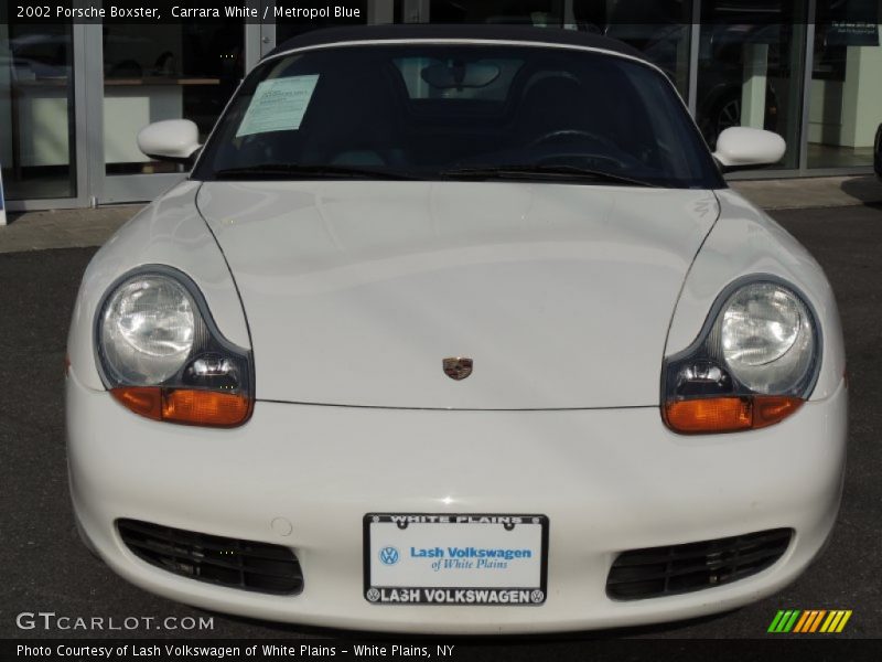 Carrara White / Metropol Blue 2002 Porsche Boxster