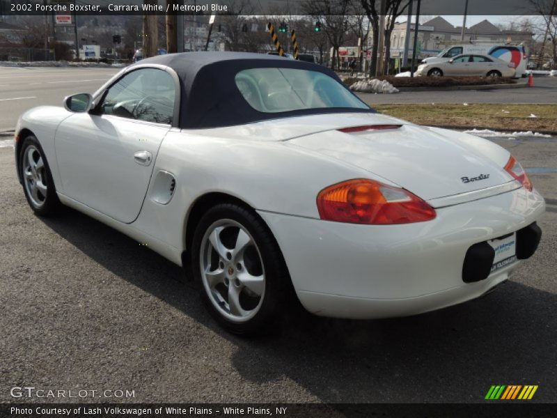 Carrara White / Metropol Blue 2002 Porsche Boxster