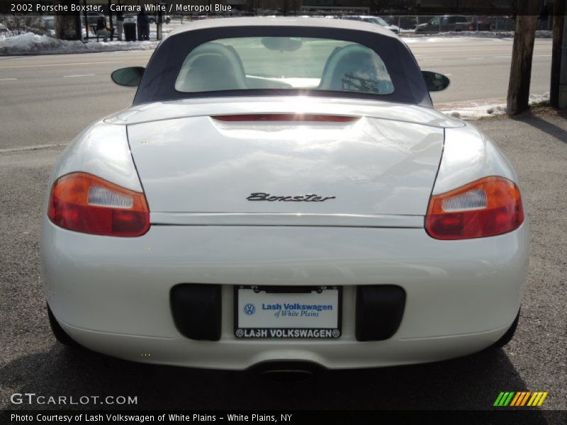 Carrara White / Metropol Blue 2002 Porsche Boxster