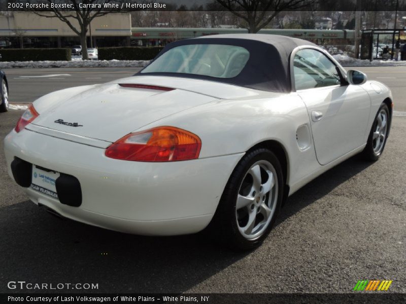 Carrara White / Metropol Blue 2002 Porsche Boxster