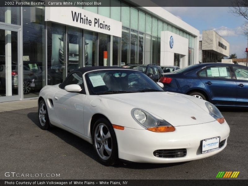 Carrara White / Metropol Blue 2002 Porsche Boxster