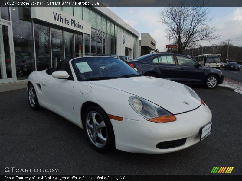 Carrara White / Metropol Blue 2002 Porsche Boxster