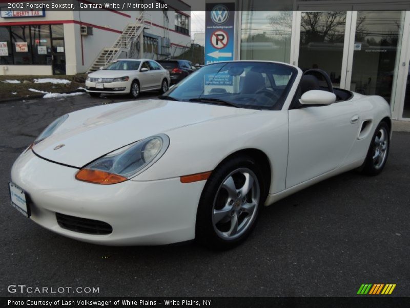 Carrara White / Metropol Blue 2002 Porsche Boxster