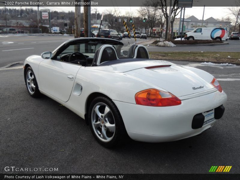 Carrara White / Metropol Blue 2002 Porsche Boxster
