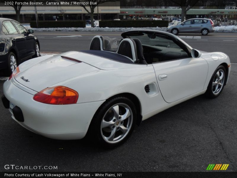 Carrara White / Metropol Blue 2002 Porsche Boxster