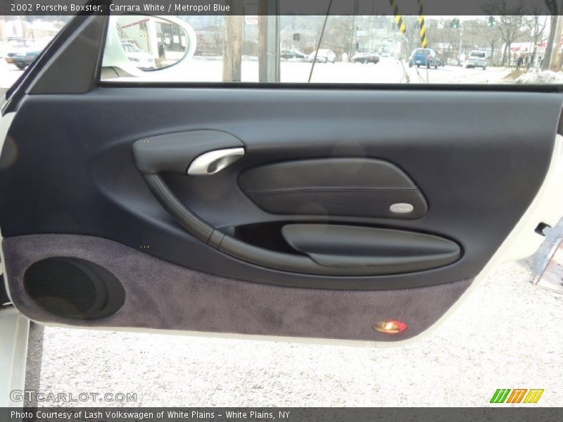 Carrara White / Metropol Blue 2002 Porsche Boxster