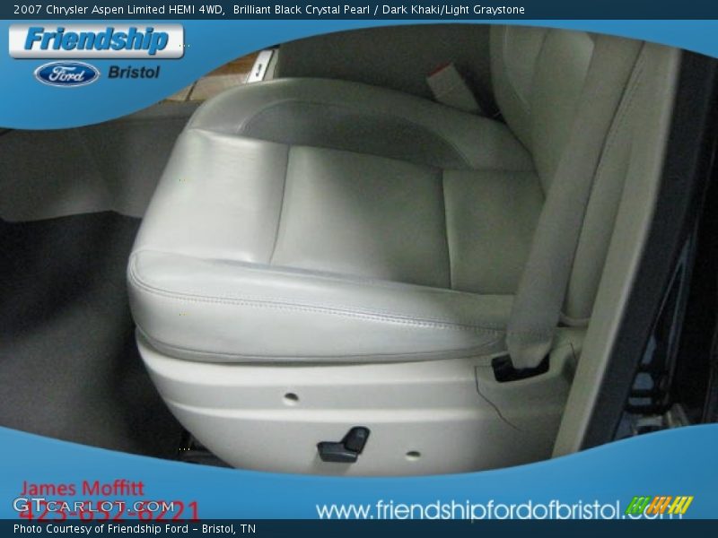 Brilliant Black Crystal Pearl / Dark Khaki/Light Graystone 2007 Chrysler Aspen Limited HEMI 4WD
