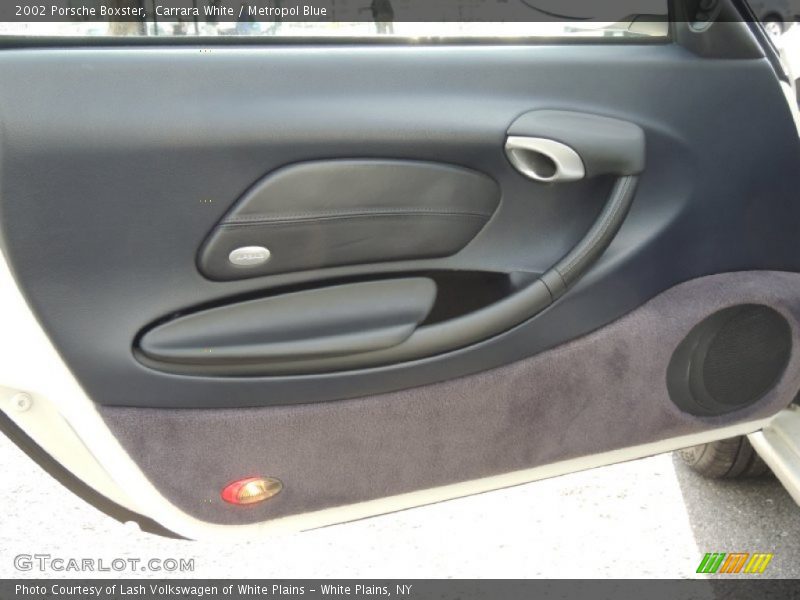 Carrara White / Metropol Blue 2002 Porsche Boxster