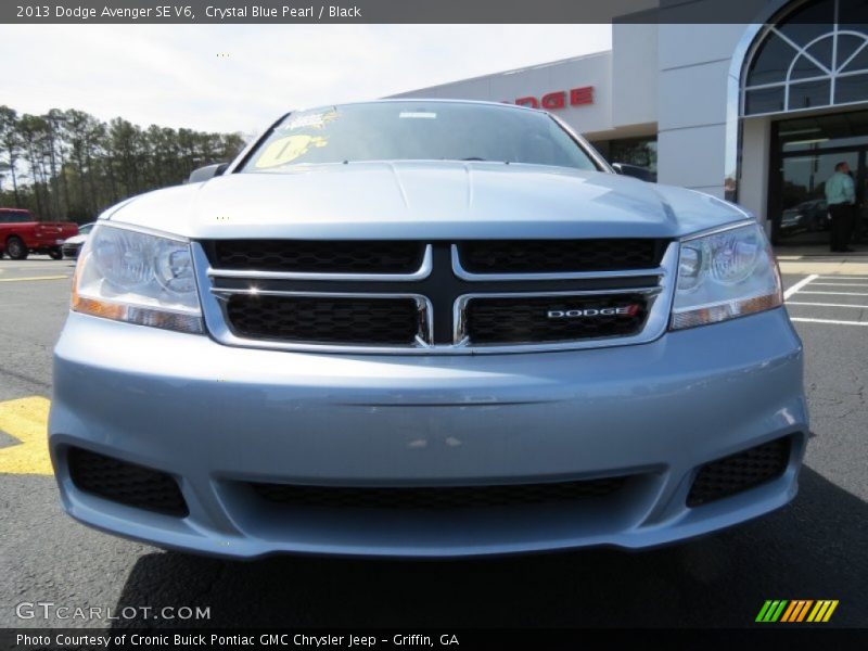 Crystal Blue Pearl / Black 2013 Dodge Avenger SE V6