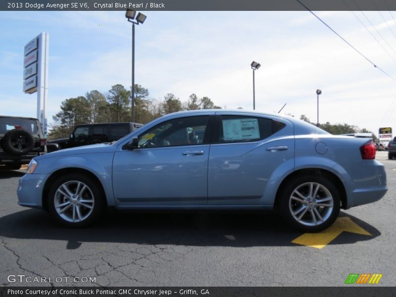 Crystal Blue Pearl / Black 2013 Dodge Avenger SE V6