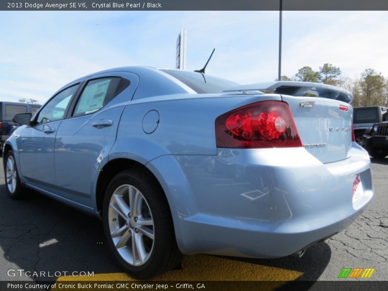 Crystal Blue Pearl / Black 2013 Dodge Avenger SE V6
