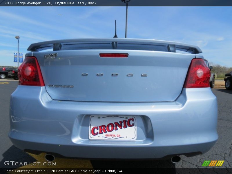 Crystal Blue Pearl / Black 2013 Dodge Avenger SE V6