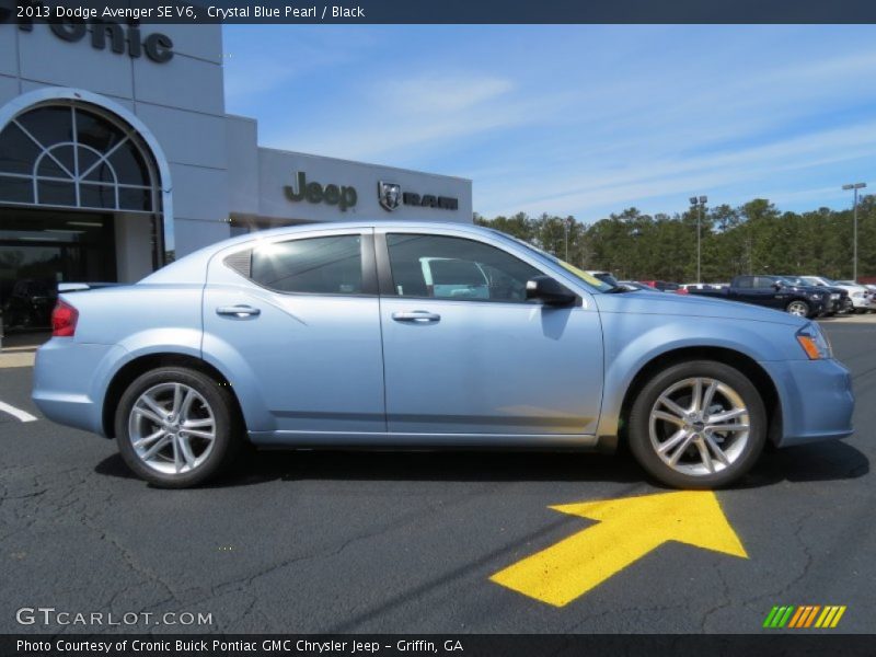 Crystal Blue Pearl / Black 2013 Dodge Avenger SE V6