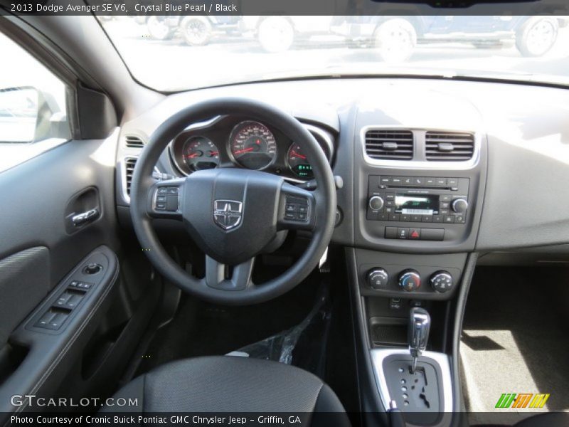 Crystal Blue Pearl / Black 2013 Dodge Avenger SE V6