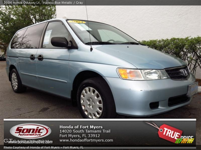 Havasu Blue Metallic / Gray 2004 Honda Odyssey LX
