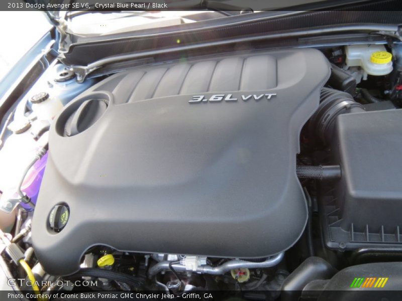 Crystal Blue Pearl / Black 2013 Dodge Avenger SE V6